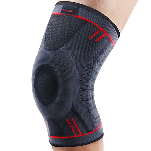 Kuangmi Knee Brace Support for Arthritis, Joint Pain, Ligament Injury, Meniscus Tear, ACL, MCL, Tendonitis, Injury Recovery, Sports (Upgraded Blue, XXL)