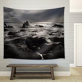Seashore at The Dusk - Fabric Wall Tapestry Home Decor - 51x60 inches