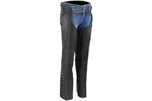 Milwaukee Leather Premium Leather Motorcycle Riding Chaps for Women Bikers - Small - Small