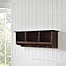 Crosley Furniture Brennan Entryway Storage Wall Shelf, with Coat Rack Hooks for Hanging, Vintage Mahogany