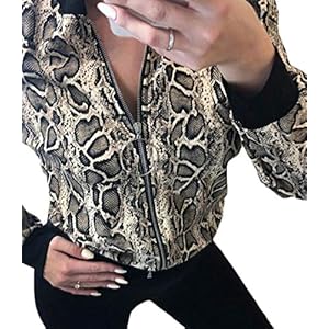 51f5lgs9CHL. SS300 ChengZhong Chamarra clásica para Mujer de Serpiente sólida con Cierre de Cremallera 51f5lgs9CHL. SS300