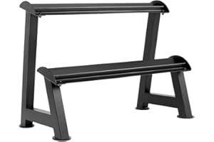 PAPABABE 2-Tier Dumbbell Rack Weight Storage Racks Weight Rack for Home Gym