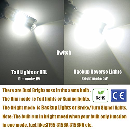 image for iBrightstar Newest Extremely Bright 3156 3157 3057 4157 LED Bulbs with