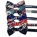 Ravenhill Premium Adjustable Neck Tie Bowties 5-pack (Plaid) (medium, Plaid)
