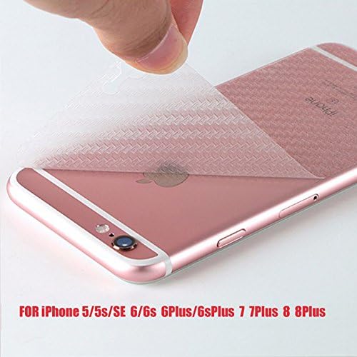 Aimartz TM 1 PC 3D Anti-fingerprint Screen Protector Transparent Carbon Fiber Back Film For iphone 7 8 plus 5 5s SE 6 6s 6plus Protective Guard [For iPhone 6 6s Transparent]