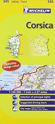 Michelin Map France: Corsica 345 (Maps/Local (Michelin)) (English and French Edition) by Michelin