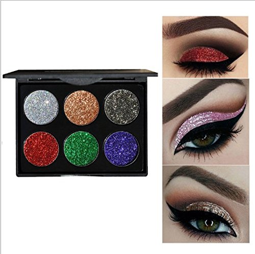VNDEFUL Model B Diamond Sequins Eyeshadow Tray, Sparkle Chive Powder High Gloss Eyeshadow, Shimmer Eyeshadow