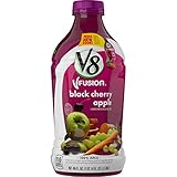 V8 V-Fusion 100% Juice, Black Cherry Apple, 46 Ounce (Pack of 6)
