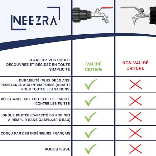 "1000L 1/2 S60X6 IBC- Integrated extension, tank connection 1000 liters, designed and specially adapted for the use of IBC tanks in France, tank cap 1000l, tank connection 1000 liters,