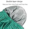 Double-Layer-Large-Shower-Caps-Bowknot-Bath-Hair-Cap-Reusable-Waterproof-Ribbon-Turban-Sleep-Cap-Adjustable-Bath-Cap-with-Elastic-Band-for-Women-Girls-Spa-Beauty-Hair-Care-Home-Travel-Use-Dark-Green Double Layer Large Shower Caps Bowknot Bath Hair Cap Reusable Waterproof Ribbon Turban Sleep Cap Adjustable Bath Cap…