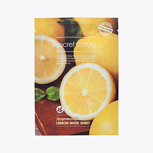 [Secret Nature] Anti-Aging Facial NATURAL COTTON ESSENCE Mask Sheet Jeju Complex (Lemon (Brightening)5ea)
