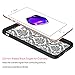 iPhone 7 Plus Case, SmartLegend Baroque Style Retro Court Lace Floral Pattern Transparent Acrylic PC Hard Back Cover with TPU Slim Bumper Ultra Hybrid Protective Case for iPhone 7 Plus 5.5