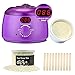 Wax Warmer, Hair Removal Waxing Kit Electric Wax Heater Professional Waxing with Temperature Display Screen Rapid Melt Wax with 7ounce Pearl Hard Wax Beans and 10 Sticks at Home Waxing for Women Men
