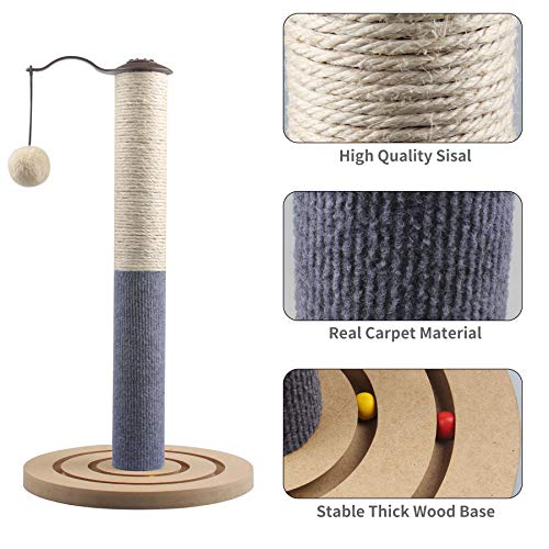 67i Kitten Cat Scratching Post for Indoor Cats Scratcher Cat Small Scratching Post Cat Sisal Rope 19.7\