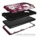 Hocase Galaxy S9 Case, Heavy Duty Shockproof Protection Soft Silicone Rubber+Hard Plastic Hybrid Dual Layer Protective Case for Samsung Galaxy S9 (SM-G960U) 2018 - Burgundy Flowers
