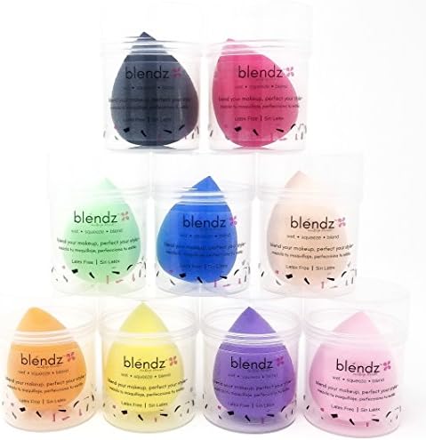 BLENDZ PROFESSIONAL MAKEUP BLENDER - The Revolutionary Wet/Squeeze/Blend Vegan Makeup Blender/LATEX FREE/Great for Foundations, Primers, Powder &amp; Setting Spray Cosmetics/Makeup Brush(Green)