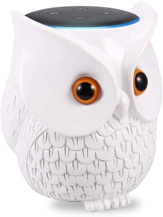 Owl Holder Stand, Statue Smart Speaker Holder Stand for 3rd Generation, Cartoon Decor Owl Shape Home Decor
