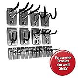 Proslat 11004 1/8-Inch Backplates Steel Hook Kit Designed for Proslat PVC Slatwall, 20-Piece