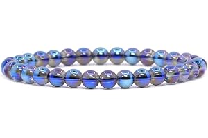 Justinstones Gem Semi Precious Gemstone 6mm Round Beads Stretch Bracelet 6.5 Inch Unisex