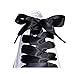 120cm/47 Long Black Satin Ribbon Shoelaces My Ribbon Laces™ Flat Ribbon Shoe Laces for Trainers, Boots & Shoes