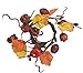 Harvest Pumpkin Leaves Vine Design Set of 4 Napkin Rings