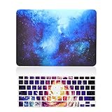 TOP CASE – 2 in 1 Bundle Deal 13-Inch Galaxy Graphic Rubberized Hard Case + Galaxy Keyboard Cover for MacBook Pro 13