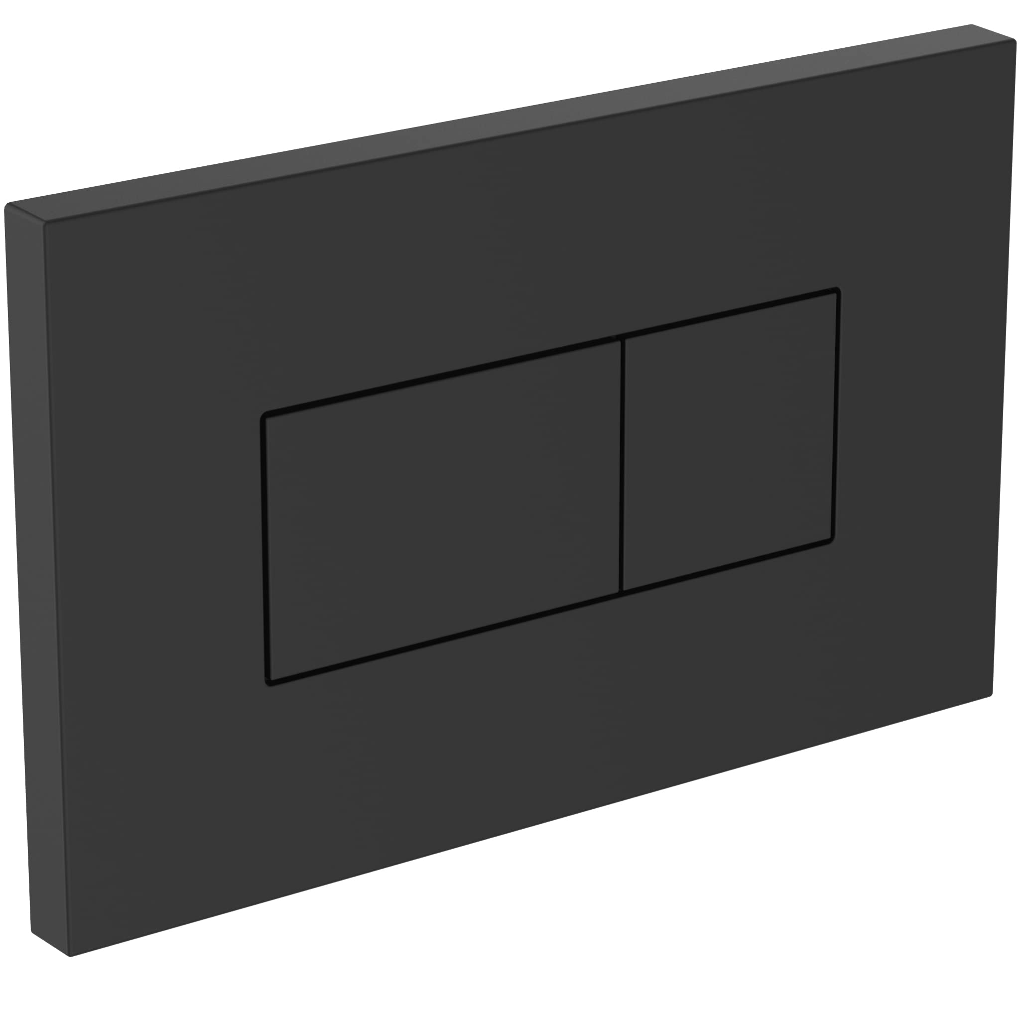 Ideal Standard Solea Toilet Flush Plate, Dual Flush Technology via Pneumatic Activation, Easy Operation and Durable Design (Square) – Black (230x10x146 mm)
