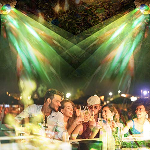 Flysight Disco Ball Party Lights with Bluetooth Speaker, Sound Activated DJ LED USB Party Lasers Lights with Remote Control Support SD Card for Room Dance Parties Birthday DJ Bar Club Pub (Gold) - Thumbnail 6
