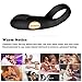 Cock Ring Vibrating Penis Ring Waterproof Rechargeable Couple Vibrator with 12-Speed Vibrations, Full Silicone Powerful Clitoris Stimulator Vibrators Adult Sex Toy by MELO (Black)