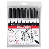 Sakura 50204 8-Piece Pigma Sensei Manga Drawing Kit