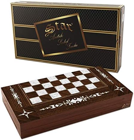 The 19 Antique Clover Turkish Backgammon Board Game Set