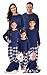 PajamaGram Family Christmas Pajamas Set - Snowfall Plaid Matching Pajamas, Blue
