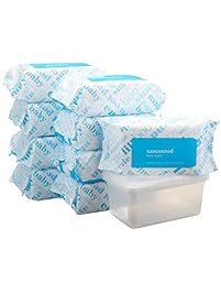 Amazon Elements Baby Wipes, Unscented, 720 Count, Resealable Packs with Tub