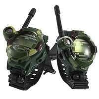 Alician Children Toy Walkie Talkie Outdoor Children Parent Watches Intercom Two Way Radio Camouflage 2pcs