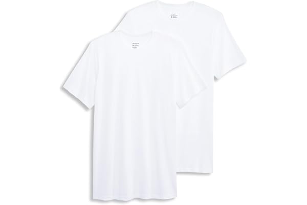 Jockey Men's Undershirt Made in America 100% Cotton Crew Neck Undershirt - 2 Pack