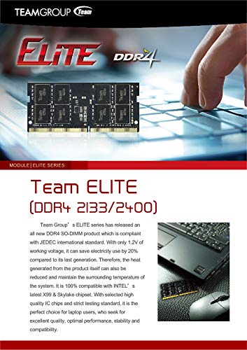 TEAMGROUP Elite DDR4 32GB Kit (2 x 16GB) 2666MHz PC4-21300 CL19 Unbuffered Non-ECC 1.2V SODIMM 260-Pin Laptop Notebook PC Computer Memory Module Ram Upgrade - TED432G2666C19DC-S01-32GB Kit (2x16GB)