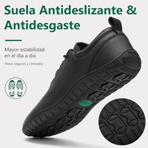 SAGUARO Zapatillas Barefoot Hombre, Calzado Minimalista Ligero con Puntera Ancha & Zero Drop para Caminar al Aire Libre Casual, Tallas 39-48