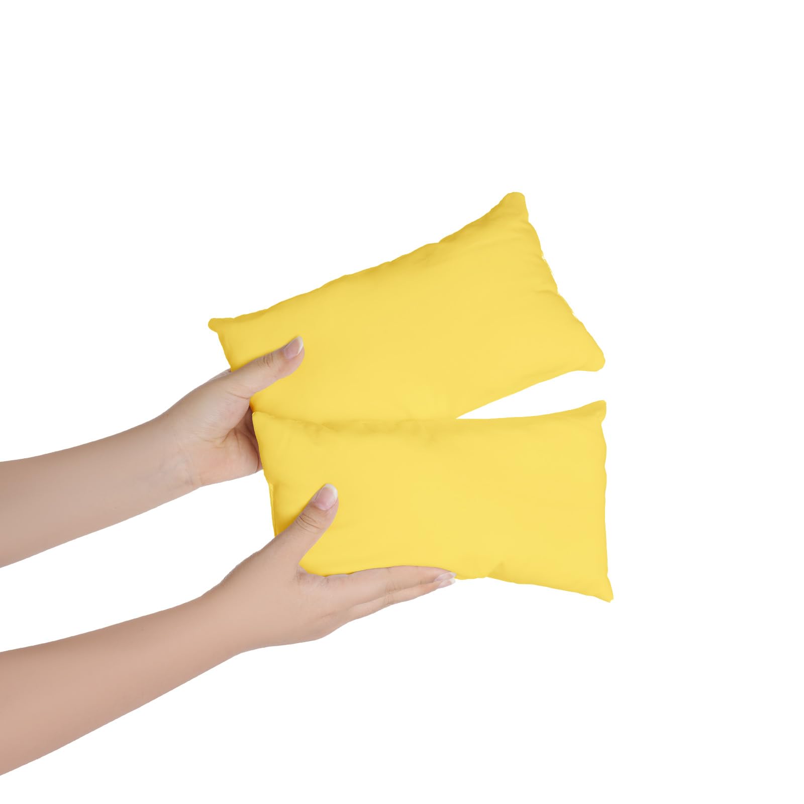 Photo 1 of Marrywindix Tiny Pillow 2 Pack Small Decorative Pillow 9.5 x 5.5 in Travel Pillows Soft Pet Pillow for Camping Travel Sleeping Bed Sofa Neck Knee Wrist Support (Yellow)