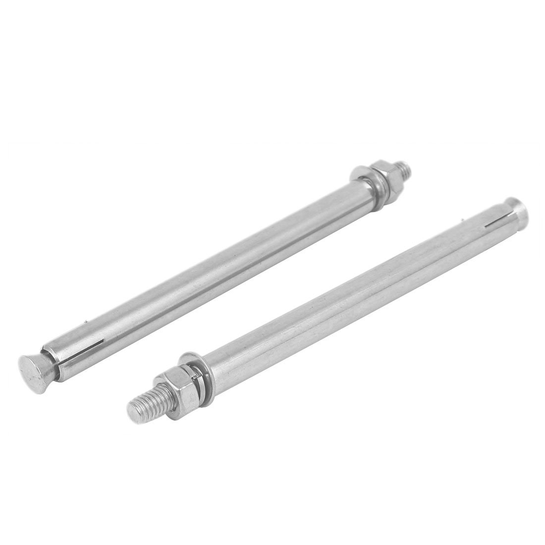 Sourcingmap M8 x 150mm 304 Stainless Steel Sleeve Anchor Hex Nut Expansion Bolt 2PCS