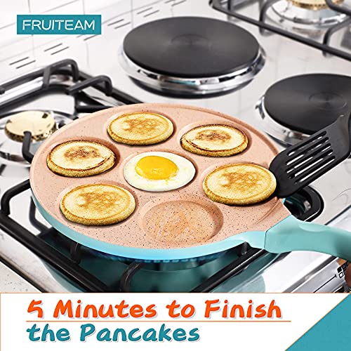 FRUITEAM Griddle Pan, Pancake Pan Nonstick 10 Inch Pancake Maker Mini
