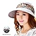 Roll Up Wide Brim Sun Visor UPF 50+ UV Protection Sun Hat with Neck Protector Beige