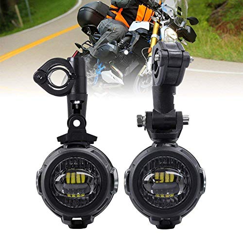 FieryRed 40W LED Auxiliary Lamp 6500K Fog Driving Light Kits For Motorcycle BMW K1600 R1200G, 2 Years Warranty