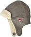 Zutano Boys’ and Girls' Cozie Fleece Furry Winter Baby and Toddler Hat, Gray, 12M