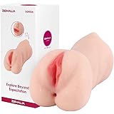 ZEMALIA 3 in 1 Male Masturbator, Pocket Pussy with Realistic Mouth Textured Vagina and Tight Anus, Blow Job Stroker Anal Play
