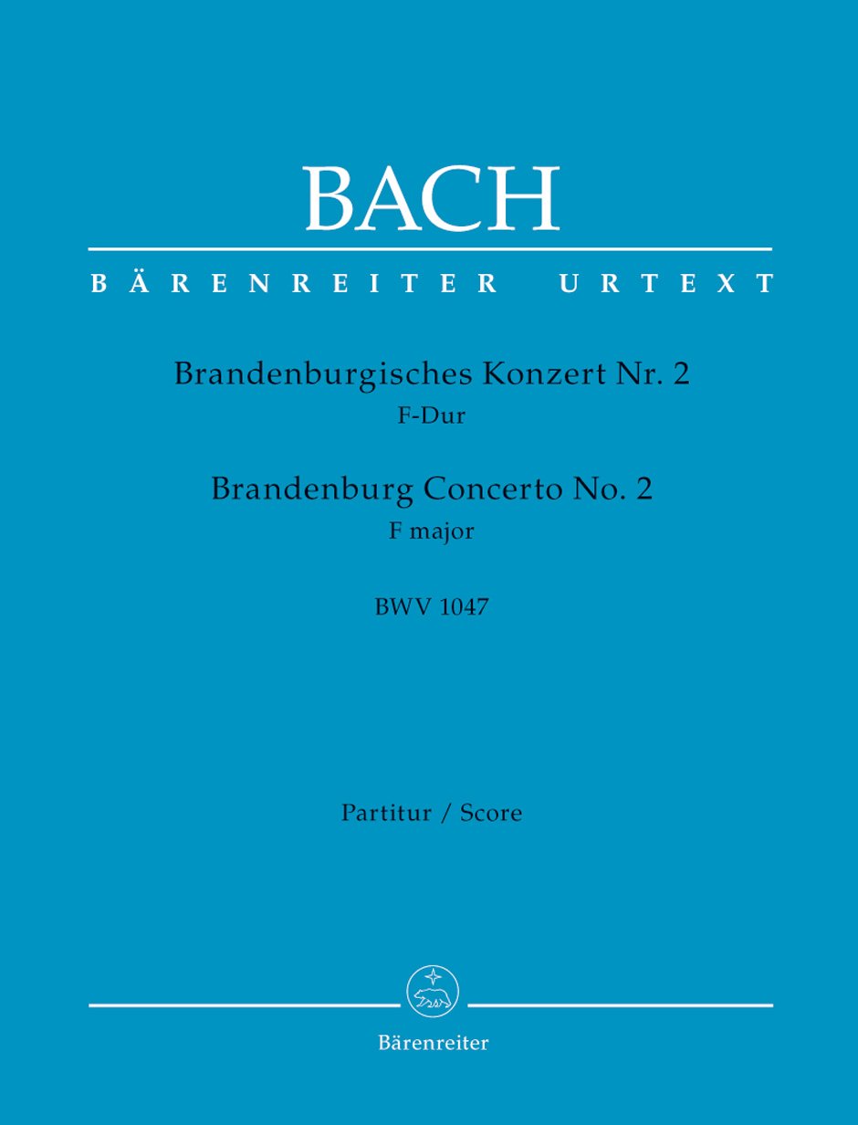 BRANDENBURGISH CONCERT D DUR NR.2 BWV1047 : FUER ORCHESTER, PARTITUR