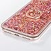 iPhone 6s Plus Case,DAMONDY Cute 3D Moving Rhombus Diamond Stars Bling Liquid Glitter Floating Slim Soft Frame Hard Back Cover with Ring Holder Kickstand Case for iPhone 6 Plus 6s Plus-diamond pink