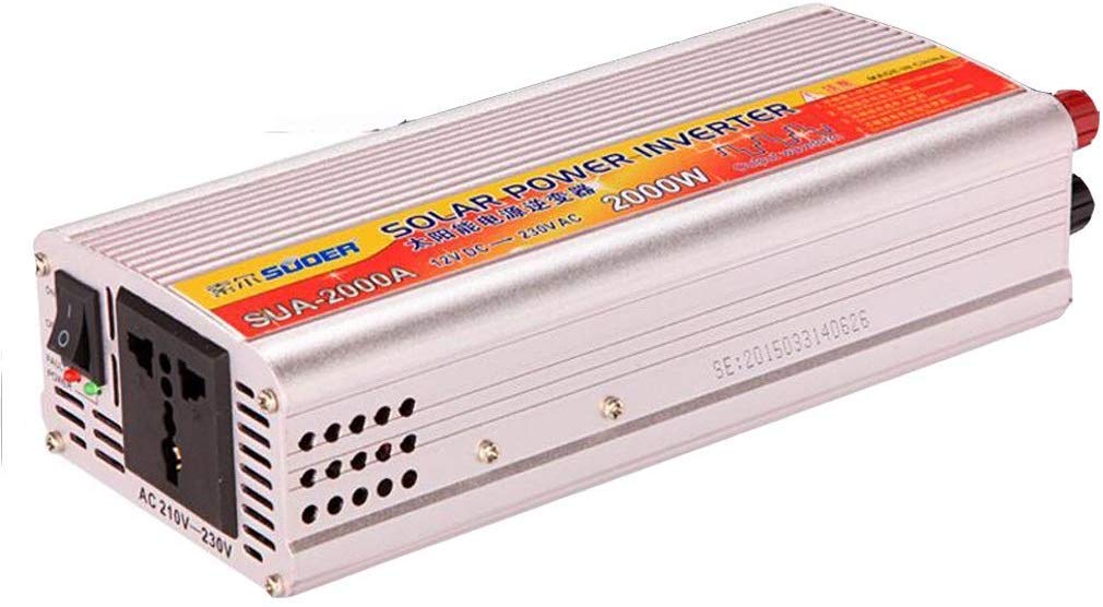 DJNBQ 2000W de Potencia del inversor del Coche, CC 12V a 220V AC ...