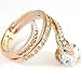 FC JORY Rose Gold Plated CZ Crystal Snake Statement Cocktail Ring (8)