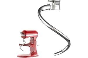 COFUN Stainless Steel Spiral Dough Hook for Kitchenaid 5Plus & 6QT Bowl-Lift Stand Mixers, Dough Hook for Kitchenaid Stand Mixer Dishwasher Safe, Efficient Kneading for Bread, Pizza, Pasta, Cookies