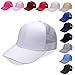 Criss Cross Hat Washed Distressed Baseball Cap Ponytail Hat High Messy Bun Ponycap for Women